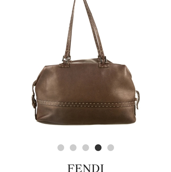 100% Authentic FENDI Brown leather